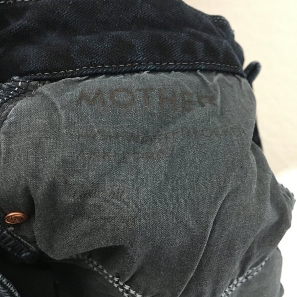 MOTHER High Waisted Looker Ankle Fray in Last Call Wash Size 29 Dark Blue - Picture 13 of 14